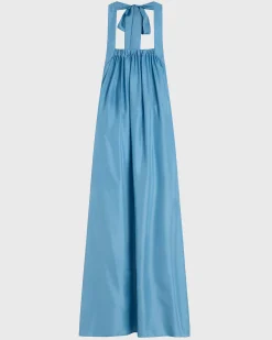 Marfa Silk Halter Maxi Dress - Dusk