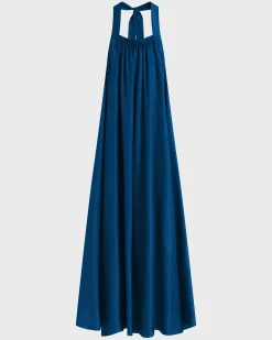 Marfa Silk Halter Maxi Dress - Tropico