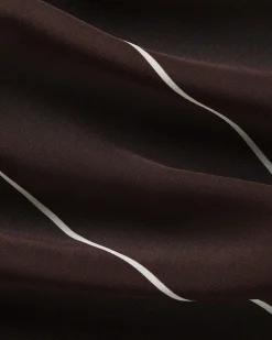 Orta Silk Wrap Mini Dress - Mocha Stripe