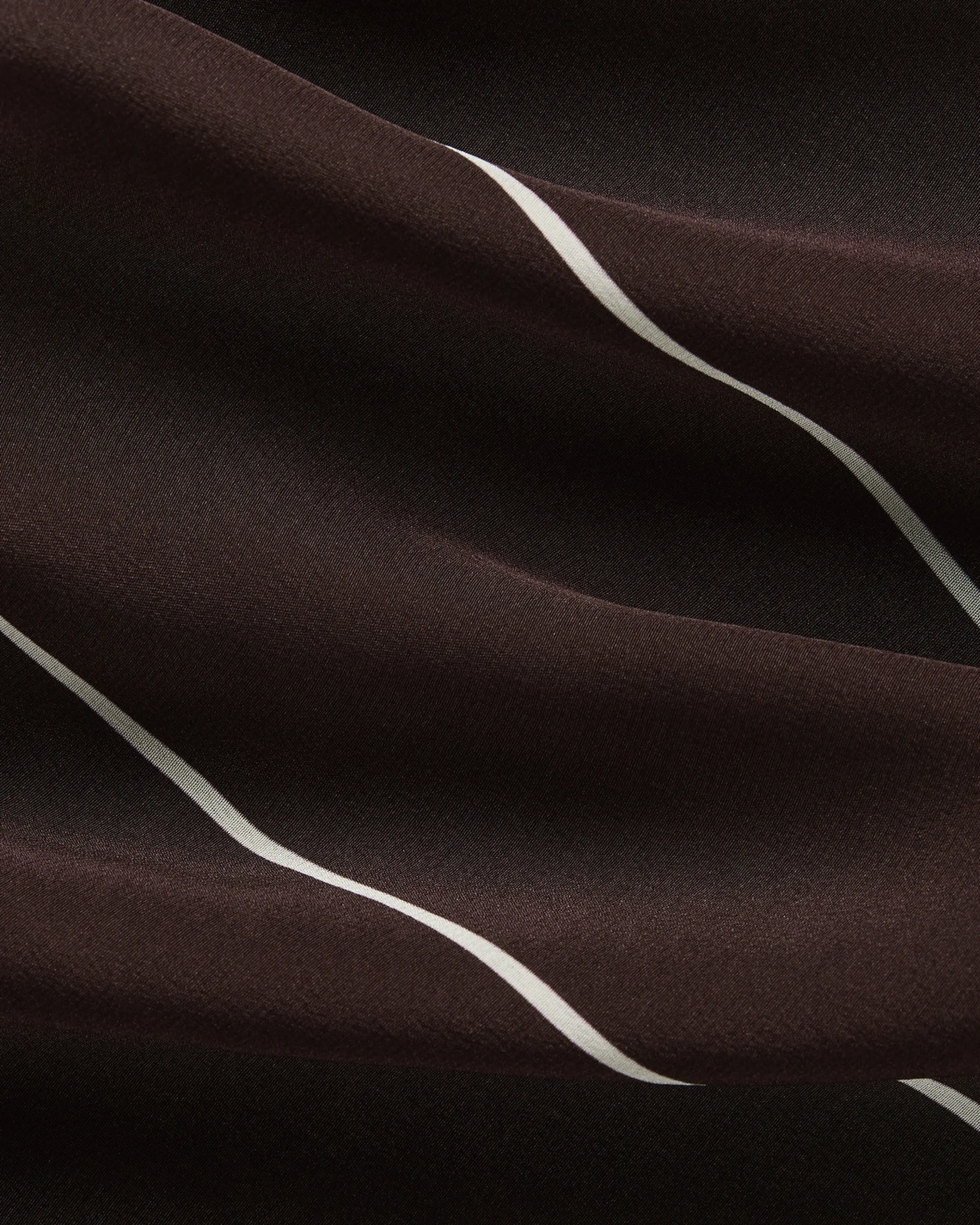 Orta Silk Wrap Mini Dress - Mocha Stripe
