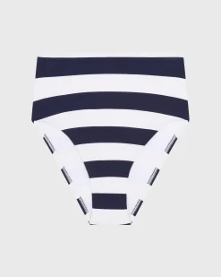 Poppy Bikini Bottom – Navy & White Stripe (Embodee™)
