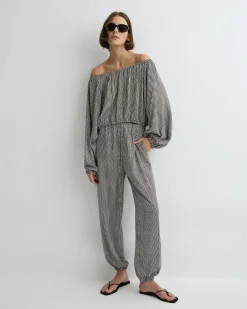 Salema Balloon Pant - Mocha Dot
