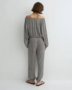 Salema Balloon Pant - Mocha Dot
