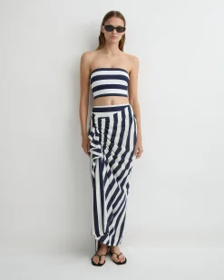Stella Bikini Top – Navy & White Stripe (Embodee™)