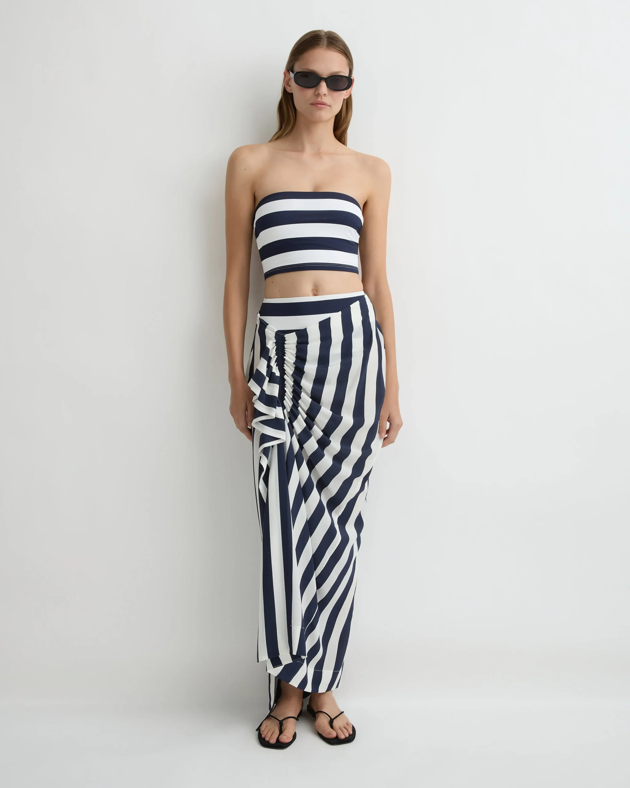Stella Bikini Top – Navy & White Stripe (Embodee™)